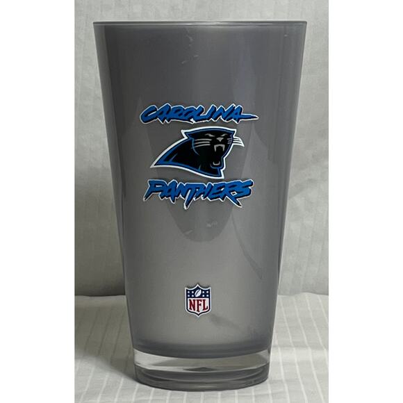 Vintage NFL Carolina Panthers Acrylic 12oz Tumbler Cup Grey with Panthers Logo - Picture 2 of 4